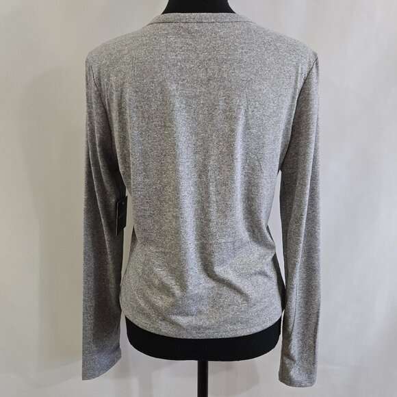 Harper & Ivy "Brooklyn New York" Gray Long Sleeve Top - Picture 2 of 13
